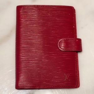 Louis Vuitton Small Agenda in Red Epi Leather